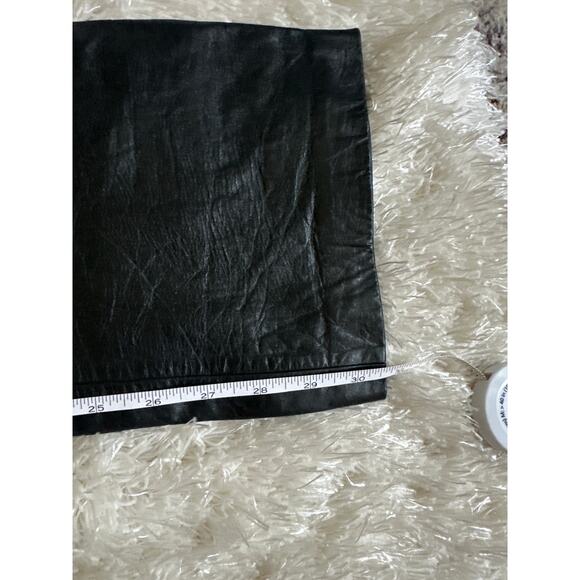 Vintage Gap Genuine Leather Pants Black Bootcut Motorcycle Style Sz 4 - Picture 8 of 10